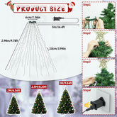 480 LED Detachable Christmas String Lights – Cold White, 3m × 16 Lines